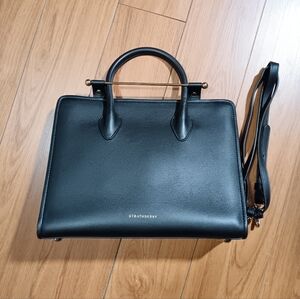 Strathberry Black Midi Tote